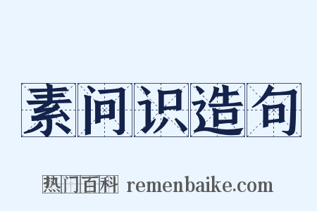 素问识造句是什么意思的图片